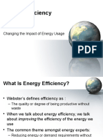 Energy Efficiency: Changing The Impact of Energy Usage