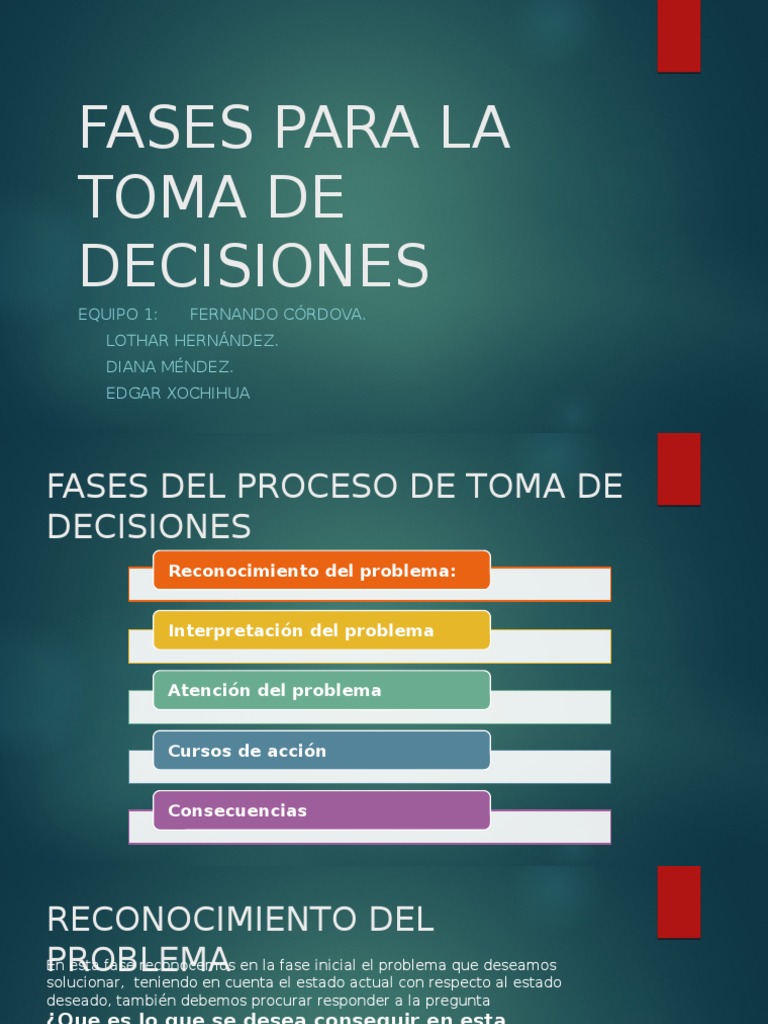 Fases para La Toma de Decisiones | Descargar gratis PDF | Toma de ...