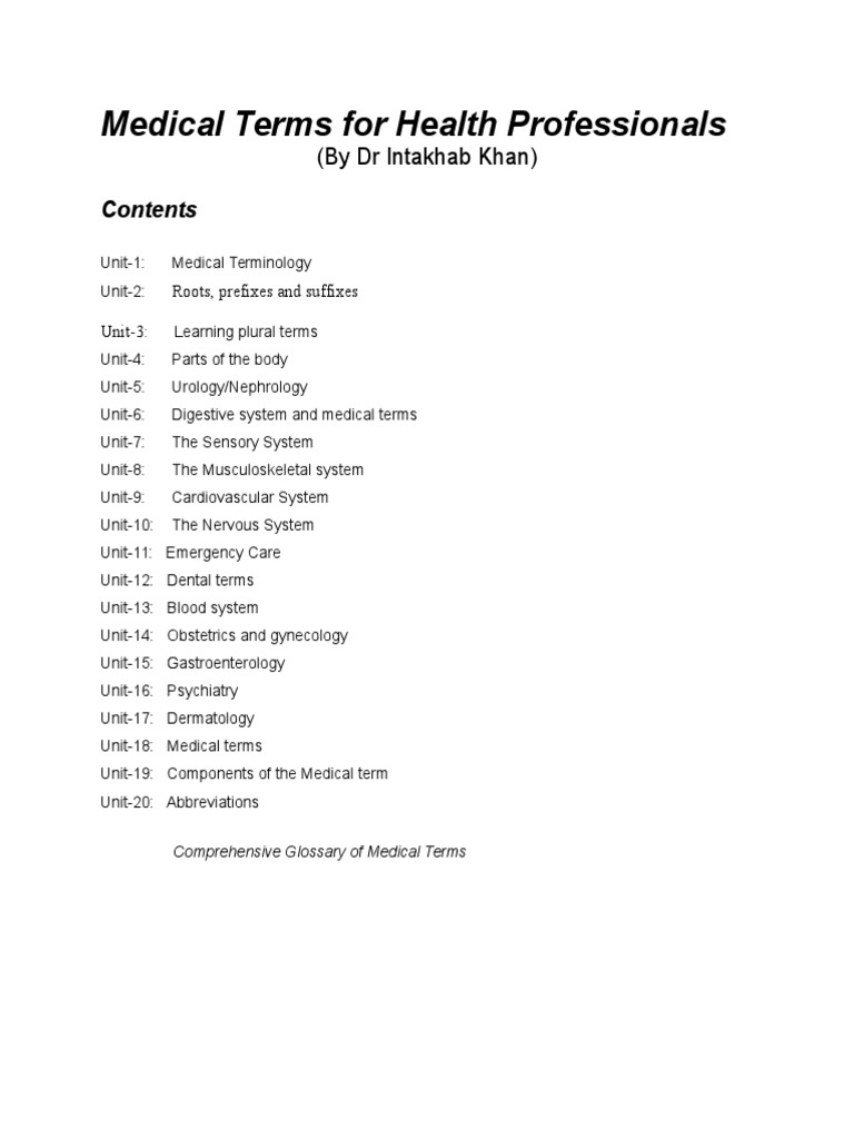 Medical Terminology for Health Professionals | PDF | Self-Improvement ...