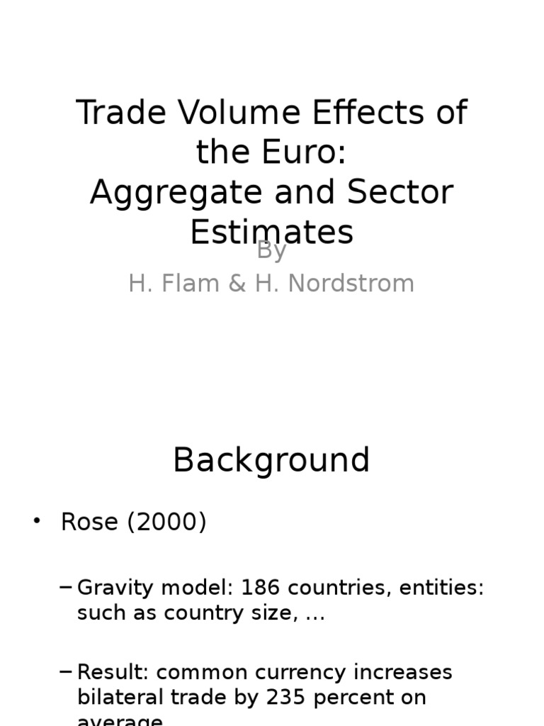 Euro Trade Volume Impact Analysis | PDF