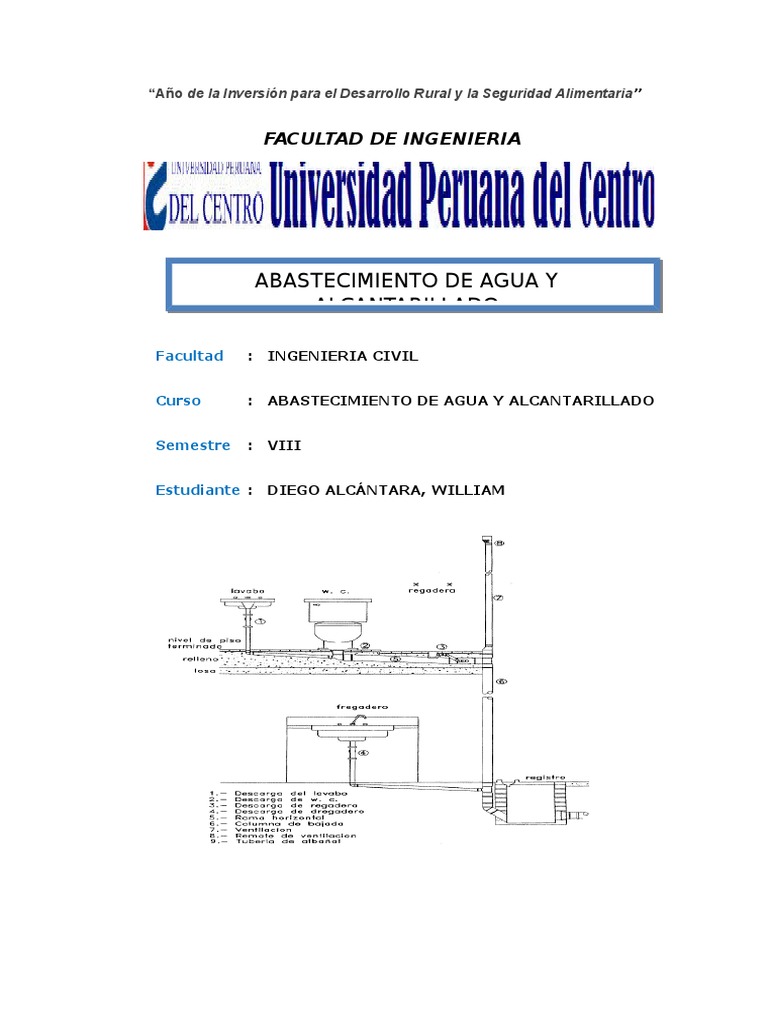 Diseño de Abastecimiento de Agua en San Antón | PDF | Saneamiento | Red ...