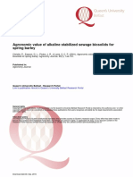 Agronomic Value of Alkaline Stabilized Sewage Biosolids For