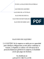 Clasificación de Las Razones Financieras