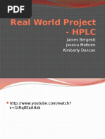 Real World Project - HPLC