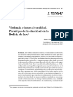 Silvia Rivera Cusicanqui - Violencia e interculturalidad. Paradojas de la etnicidad en la Bolivia de hoy