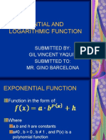 Exponential and Logarithmic Function