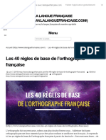 Les 40 Règles de Base de l'Orthographe Française _ La Langue Française