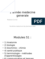 1 Année Medecine Générale s1