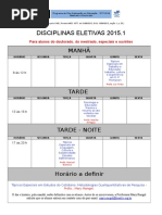2015-01 Disciplinas Eletivas 1