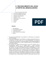 Obtención y Reconocimiento de m Nitro Benzoato de Metilo a Partir Del Benzoaldehído