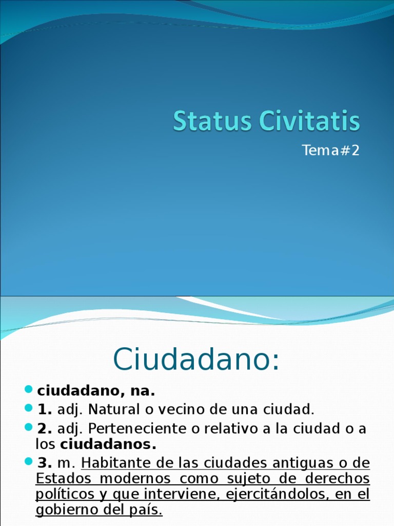 Status Civitatis | Roma antigua | Ciudadanía