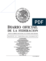 Diario oficial de la federación mexicana del 11 de Noviembre de 2016