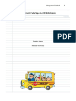 Classroom Management Notebook