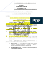 Ley 027 Ley Del Tribunal Constitucional Plurinacional