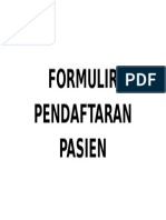 Formulir Pendaftaran Pasien