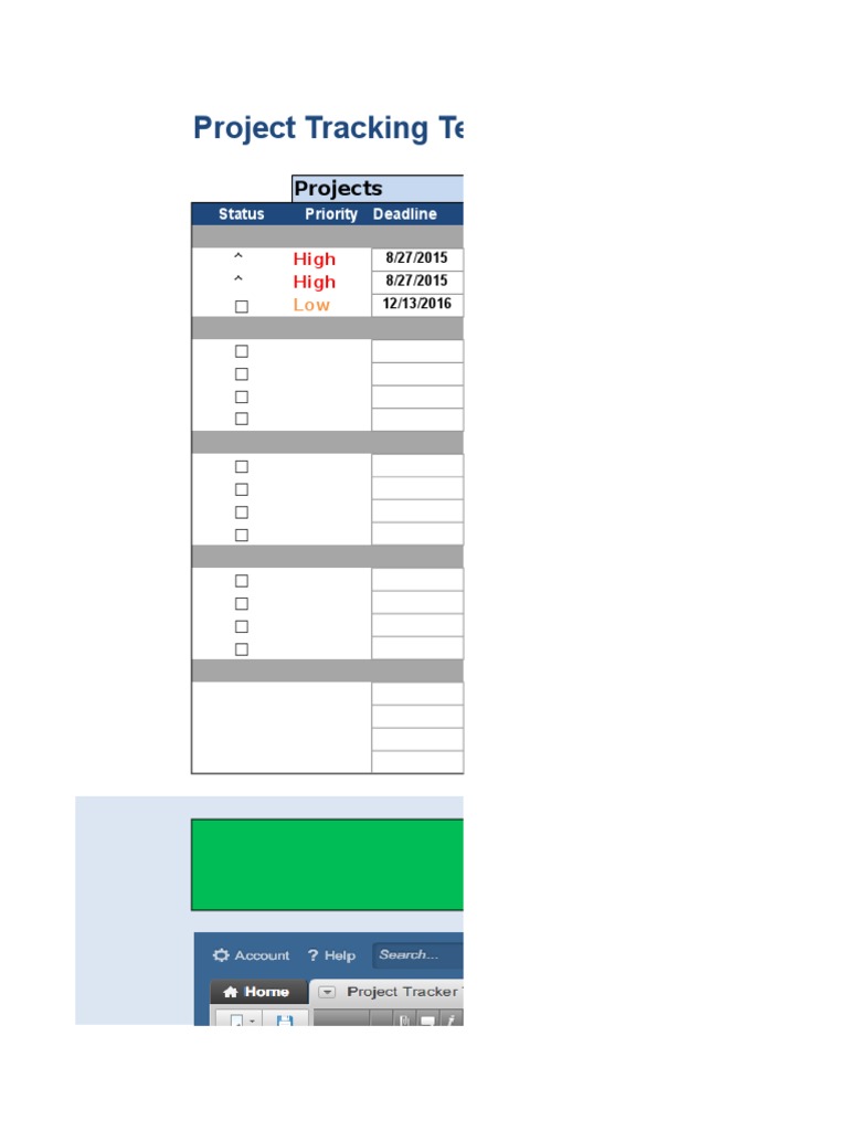 Project Tracking Template: Click Here To Create A Project Tracker in ...
