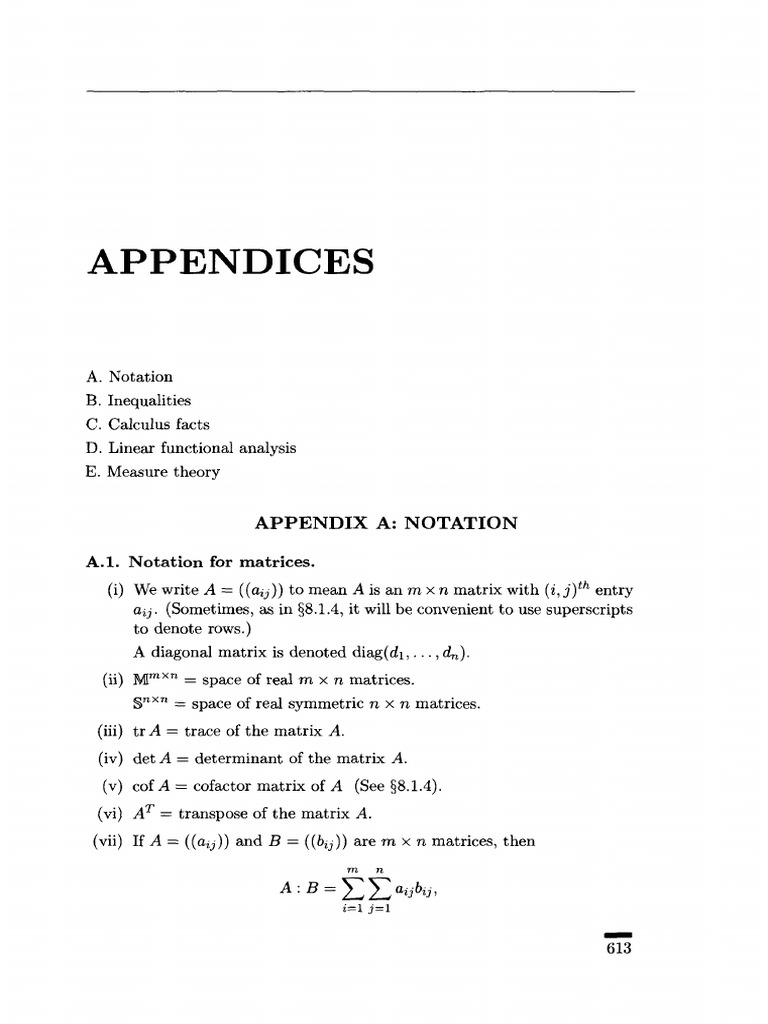 Appendix Notation PDEs | PDF
