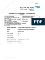 Management of Arterial Line