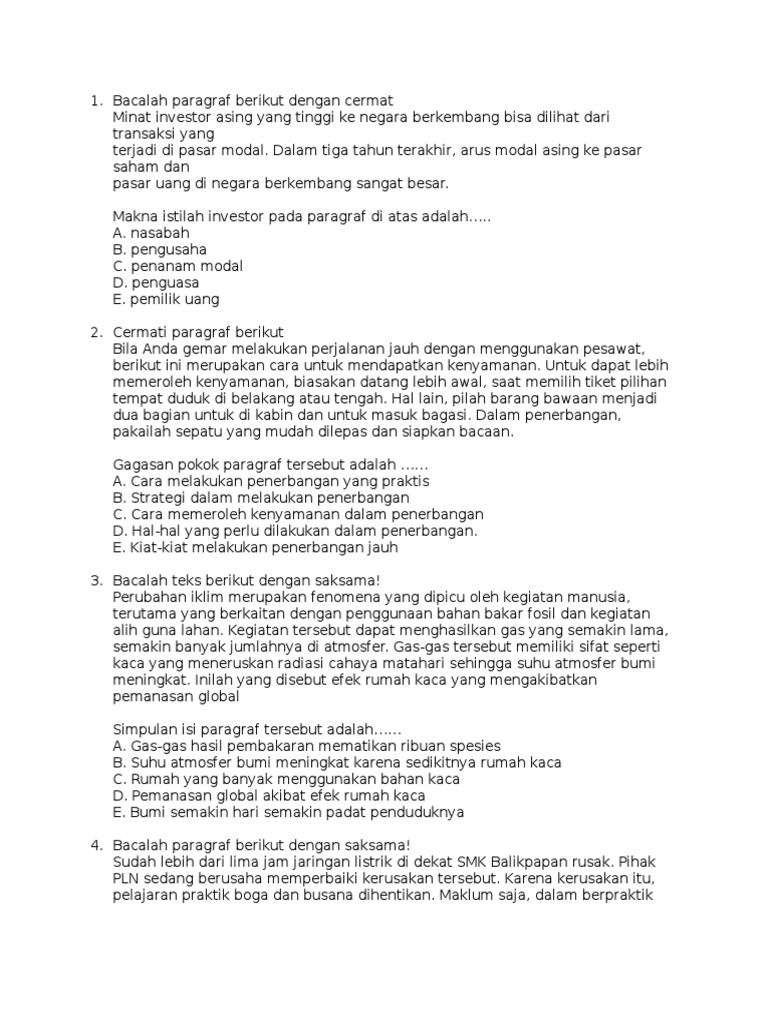 Soal Un Smk Bahasa Indonesia 20152016