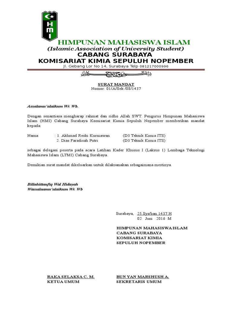 1a Surat Mandat Pdf