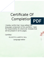 Certificate of Completiom
