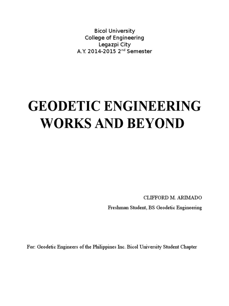 geodetic engineering research paper