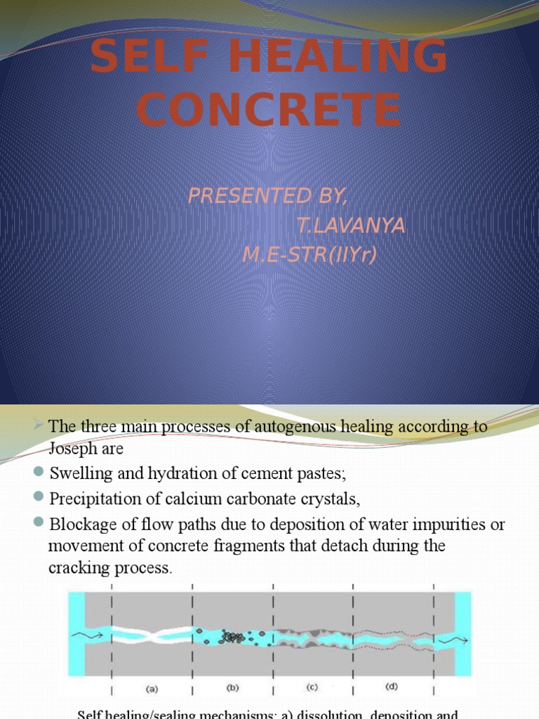 self healing concrete.pptx Concrete Bacteria