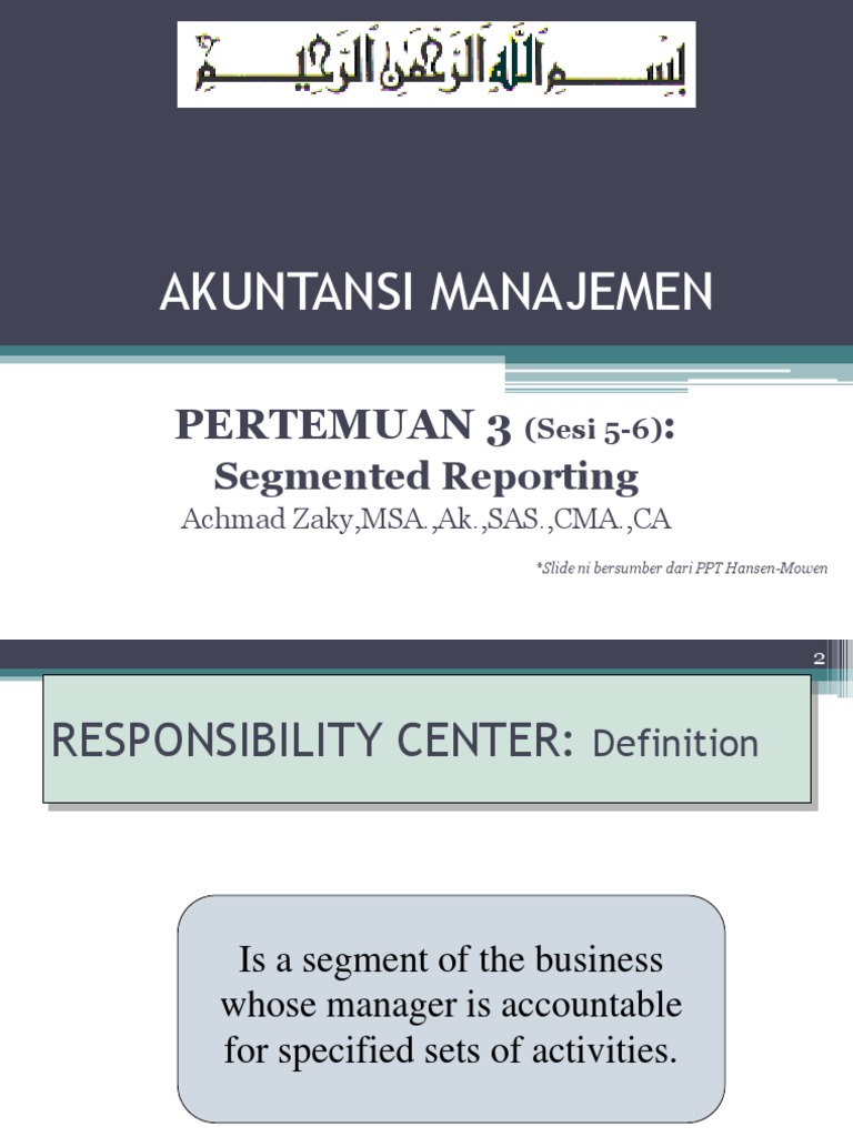 Segmented Reporting | PDF | Return On Investment | Revenue