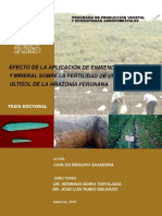 Efectos de enmiendas orgánicas y minerales sobre la fertilidad de suelos ácidos Ultisoles de la Amazonía peruana