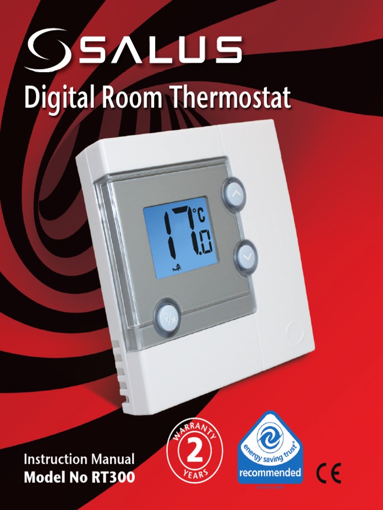 Salus RT300 Manual 005 LR | PDF | Thermostat | Switch