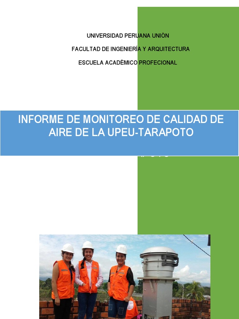 Informe de Monitoreo de Calidad de Aire | PDF | La contaminación del ...