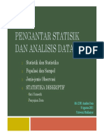 Pengantar Statistik Dan Analisis Data