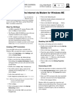 Connecting To The Internet Via Modem For Windows ME: What You Will Need