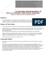 Cryptographic Security Characteristics of 802.11 Wireless LAN Access Systems