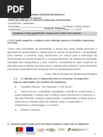 Ficha de Trabalho Cidadania