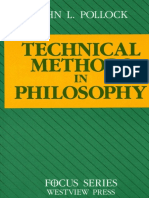 John L. Pollock-Technical Methods in Philosophy (Focus Series) (1990)