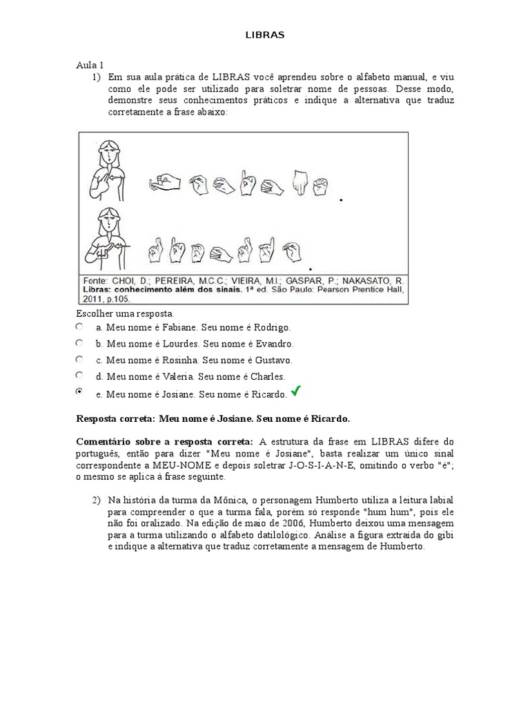 Quiz sobre Libras (KIT 5 VÍDEOS) - Atividades em Libras