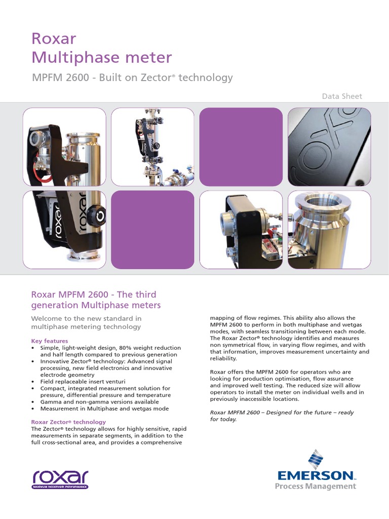 Roxar Multiphase Meter 2600 Datasheet PDF | PDF | Pressure Measurement ...
