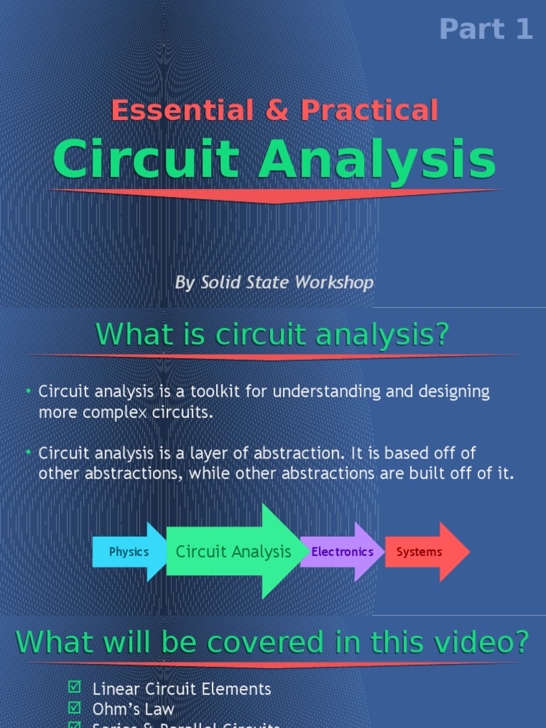 Essential & Practical Circuit Analysis Part 1 DC Circuits PDF