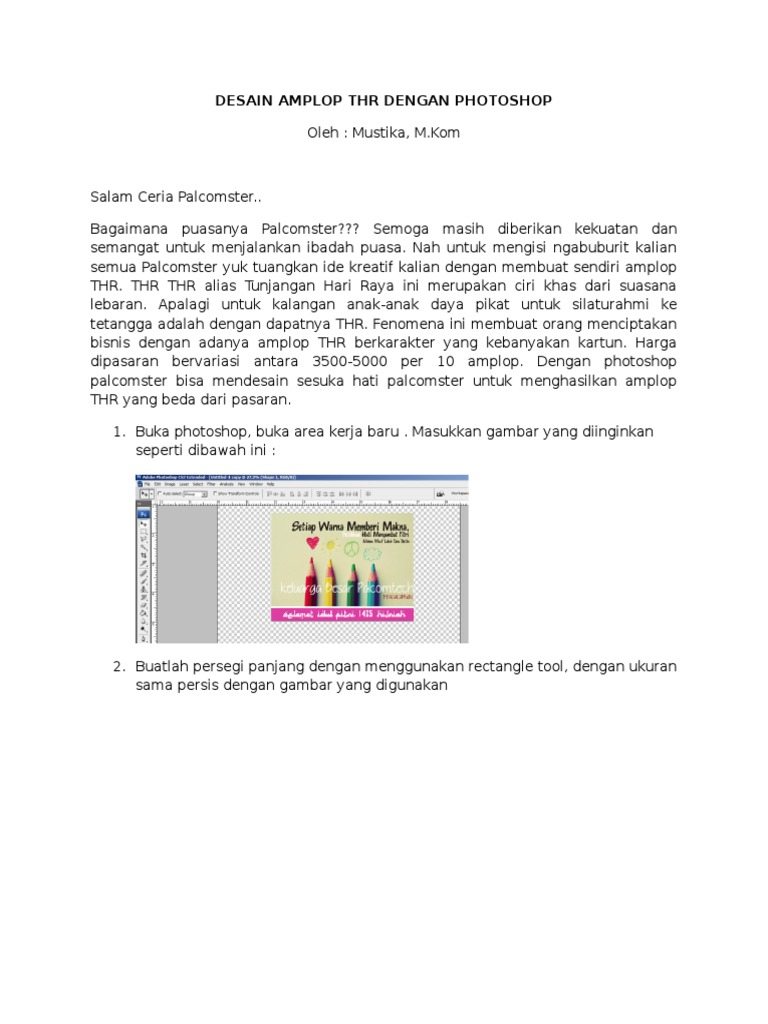 Membuat Amplop Lebaran Dengan Photoshop