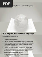 Ch. 3 English As A Colonial Language 19 Sept