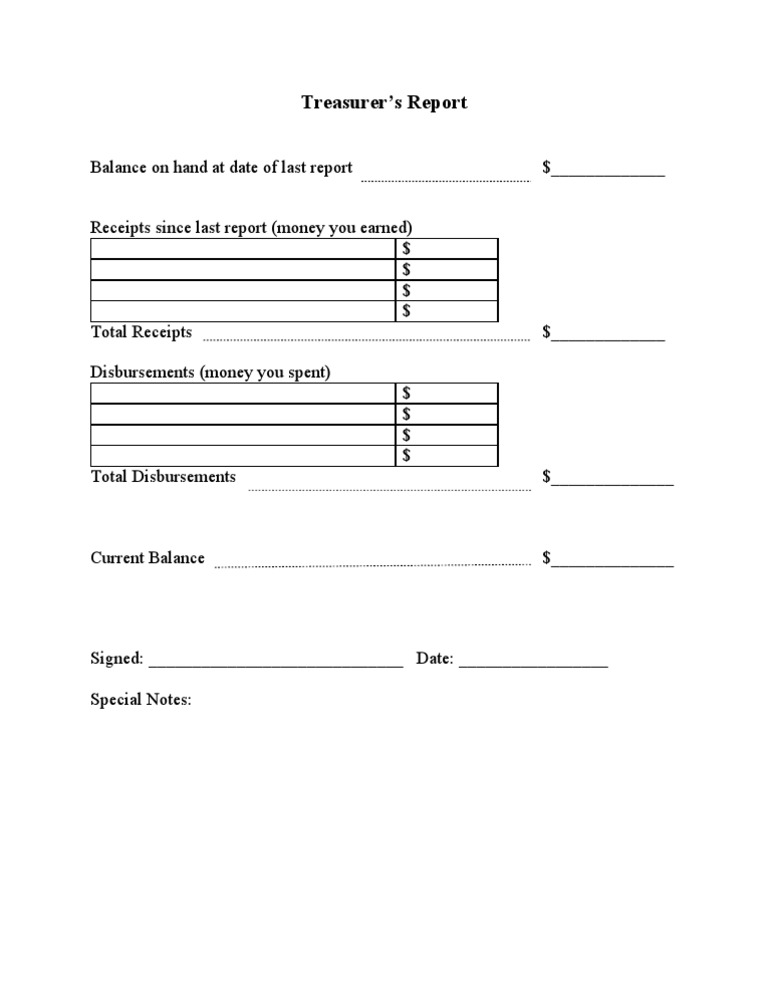 treasurer-s-report-template