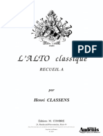 Classens Lalto Classique Recueil A Viola e Pianoforte