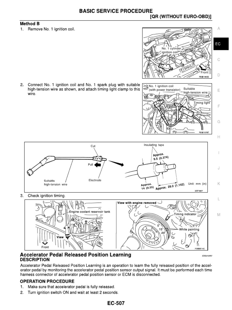 Nissan XtrailThrottle and Idle Relearn