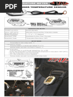 Tto Temperature Meter: Head Cylinder Temperature Sensor