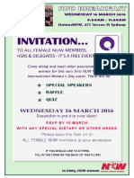 Members, Hsrs & Delegates - It'S A Free Event: To All Female Nuw