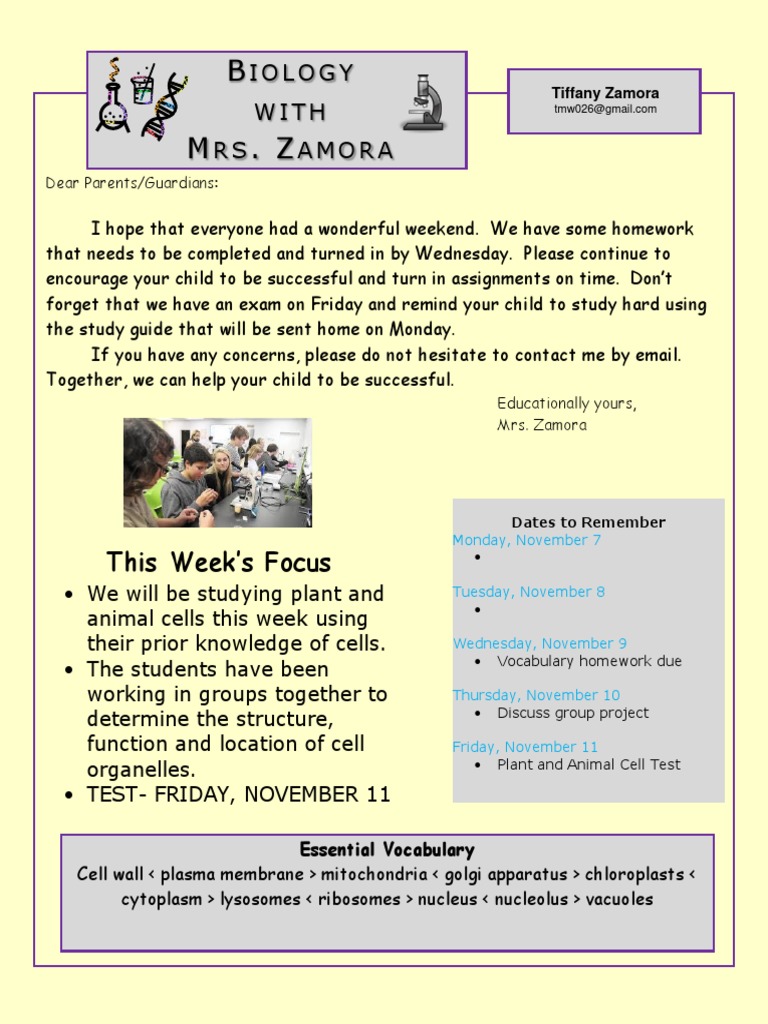 Biology Newsletter | PDF | Wellness