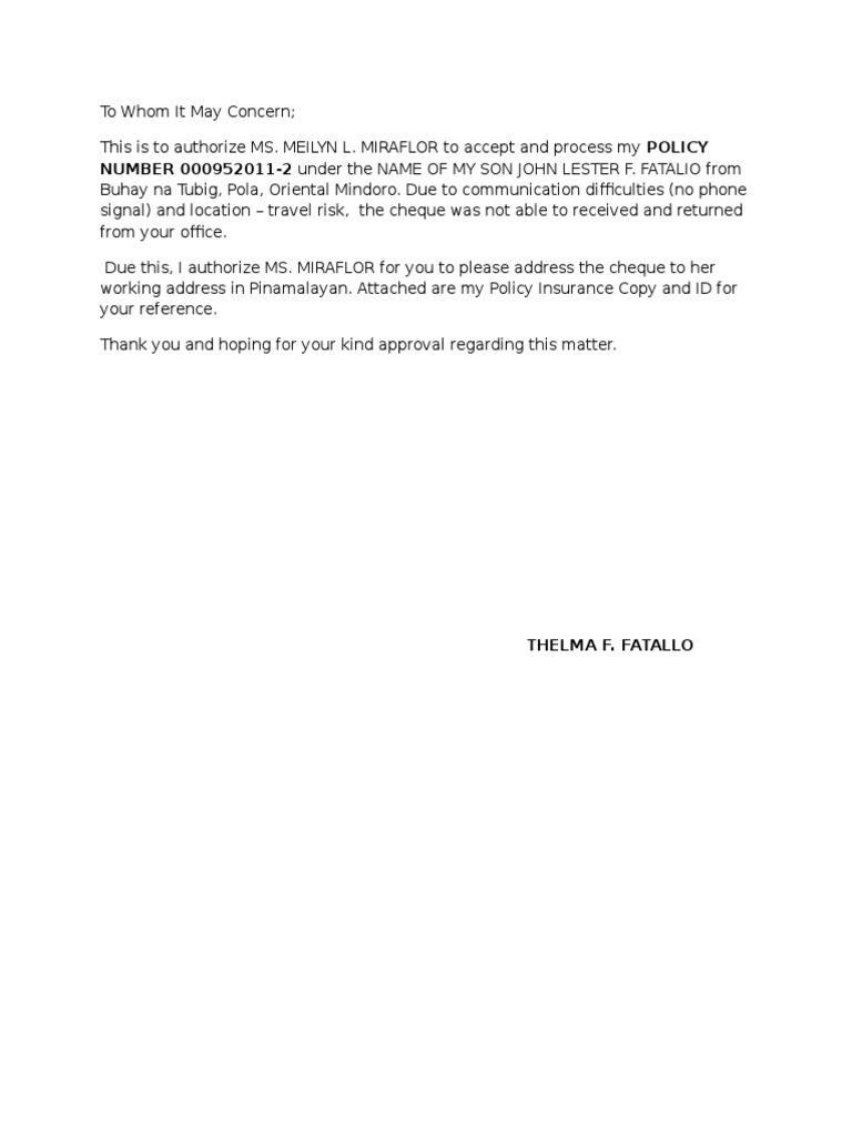 To Whom It May Concern PDF