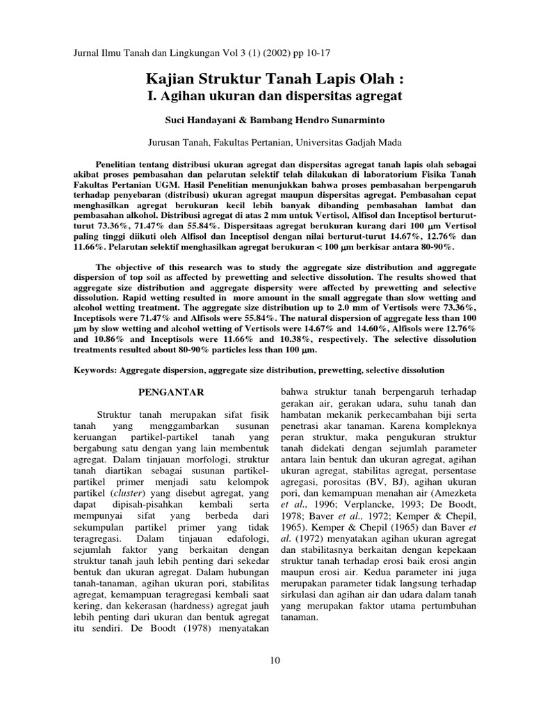 Jurnal Struktur Tanah PDF | PDF | Science & Mathematics