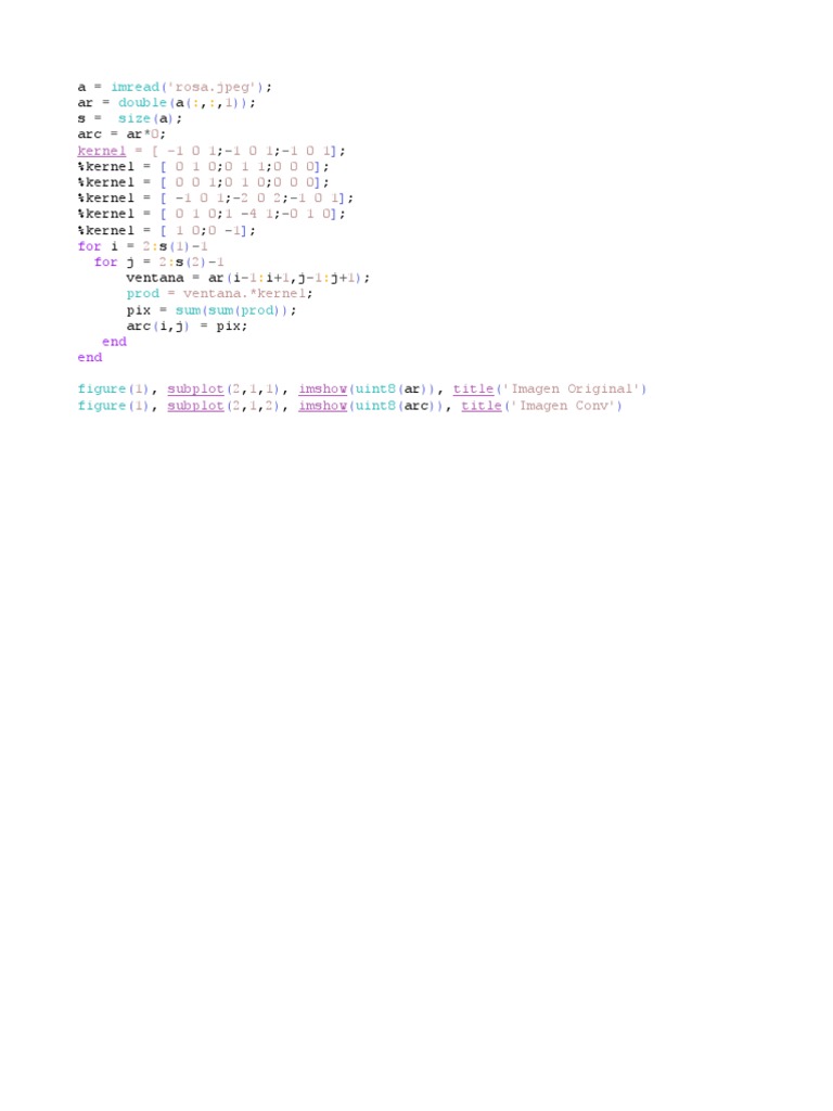 Image Processing with Convolution Kernel | PDF